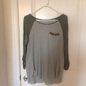 Pink Clover Long Sleeve Striped Shirt